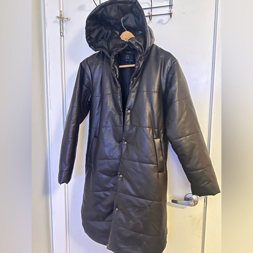 Forever 21 Black Puffer Coat
